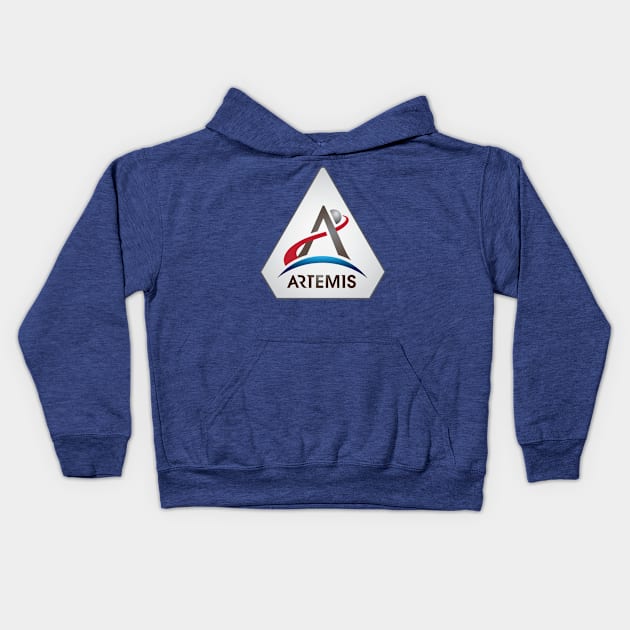 Artemis Program Patch Kids Hoodie by radiogalaxy